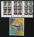 SOMALIA-ARTISTI AI CIRCULUI-4X3 Val.+1 Colita**SOM 164A