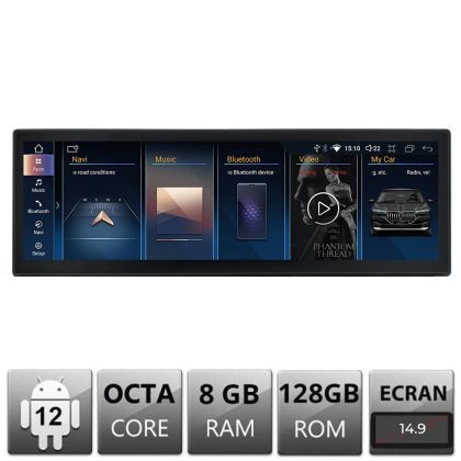Navigatie BMW Seria 3 F30 2011-2015 NBT Android ecran 14.9&quot; 8+128 4G BT camere 360 CarStore Technology