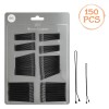 Set 150 Agrafe Păr Metal Negru, 4.5cm + 6cm - Accesorii Coafuri Elegante &amp; Fixare Sigură