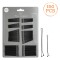 Set Agrafe Păr, 150 Bucăți, Metal, Negru, Dimensiuni 4.5cm și 6cm
