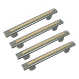 Cumpara ieftin Set 4 Manere din plastic, 2109-05, lungime 132 mm, distanta gauri 96 mm, paltin