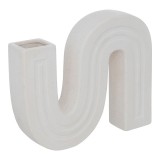 Cumpara ieftin Vaza ceramica Snaky, Pako World, Alb, 25x5x21 cm