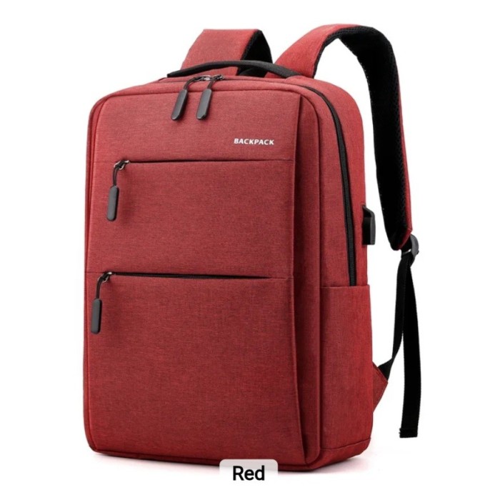 Rucsac TAIKESEN TK-L2, smart casual, rezistent la apa, cu port USB, rosu