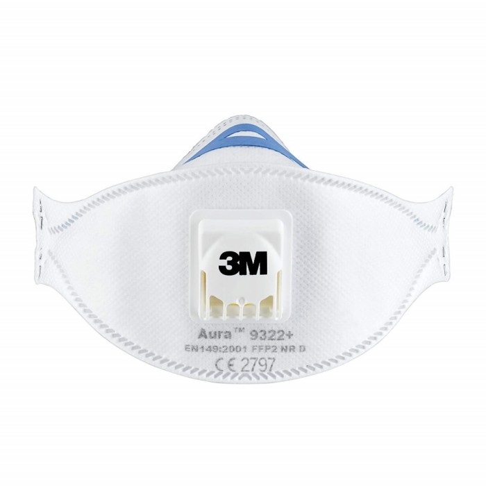 Masca de protectie respiratorie FFP2, 3M 9322+ AURA, cu valva/supapa