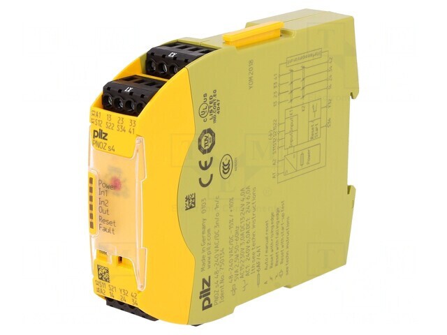 Releu de Siguranță PNOZ s4 48-240VAC 3 Intrări 5 Ieșiri