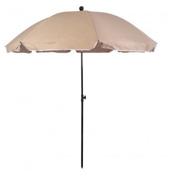 Umbrela plaja, Diametru 200 cm, Inaltime 200 cm, Protectie UV, teava 22/25 mm, Bej foto