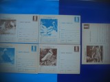 HOPCT LOT NR 1041 ANIMALE OCROTITE IN ROMANIA-PASARI-5 CARTI POSTALE-NECIRCULATE