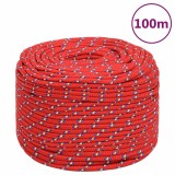 Cumpara ieftin Franghie de barca, rosu, 10 mm, 100 m, polipropilena