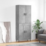 vidaXL Dulap &icirc;nalt, gri beton, 69,5x34x180, lemn compozit