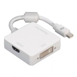 Adaptor Hama 3in1 Mini DisplayPort - DVI, Displayport - HDMI, Alb