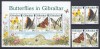 Gibraltar 1997 - FLUTURI - MNH, Nestampilat