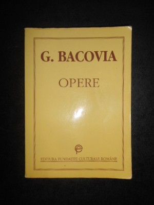 GEORGE BACOVIA - OPERE foto