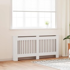 vidaXL Mască pentru calorifer, MDF, 172 cm, alb 244340