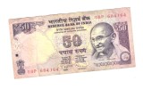 Bancnota India 50 rupees 2012, circulata, stare relativ buna