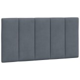 Cumpara ieftin Perna pentru tablie de pat Hanko gri inchis, 100 cm, catifea