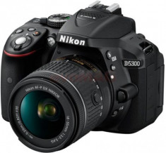 Aparat Foto D-SLR Nikon D5300, Kit AF-P 18-55mm VR, Filmare Full HD, 24.2MP (Negru) foto