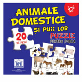 Animale Domestice si Puii Lor ( Puzzle Podea 50/70 + Afis 50/70 )