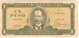 SV * CUBA * UN PESO 1978 * JOSE MARTI / FIDEL CASTRO - Intrarea in Havana 1959