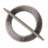 Accesoriu elegant prindere perdea tip agrafa, Pufo, gri
