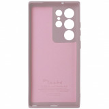 Husa tip capac spate silicon TPU Matte bej-roz pentru Samsung Galaxy S23 Ultra 5G