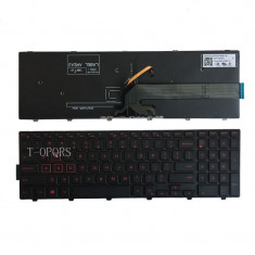 Tastatura Laptop Dell Inspiron 15-7559 iluminata rosie foto