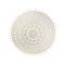 Perna decorativa, 40x10 cm, Bej cu franjuri, Poliester/Bumbac, ATU-0803273