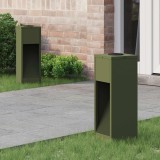 vidaXL Lampa de parcurs LED solar 2 pcs Verde măsliniu 879712