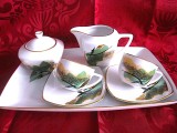 SET PORTELAN TETE A TETE APULUM ALBA IULIA LUCRU MANUAL TAVA LETIERA ZAHARNITA CESTI CAFEA CU FARFURII