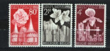 BELGIA 1955 - FLORI. ARHITECTURA. SERIE NESTAMPILATA CU SARNIERA, F155, Nestampilat