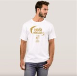 Echipa națională de hochei tricou de bărbați HO&Scaron;I DĚKUJEM Ice Hockey World Championship Czechia MS 2024 GOLD EDITION White - XS