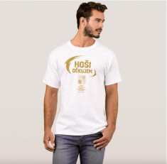 Echipa națională de hochei tricou de bărbați HO&Scaron;I DĚKUJEM Ice Hockey World Championship Czechia MS 2024 GOLD EDITION White - XXL