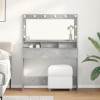 VidaXL Masă de toaletă Gri beton 100 x 41 x 135 cm Lemn compozit 865103