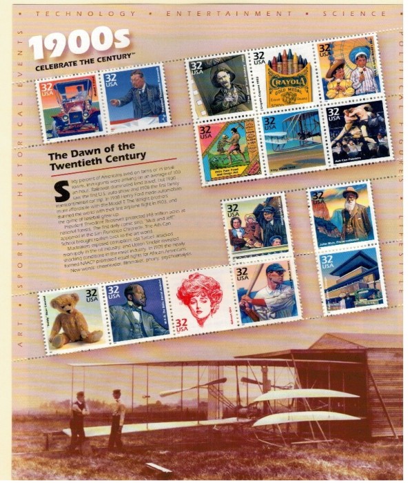 SUA 1998-1999 - Millenium, evenimente, personalitati, set 6 minicoli neuzate