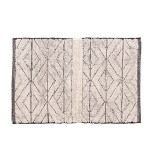 Cumpara ieftin Covor bumbac crem negru 90 x 150 cm
