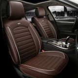 2 x LUX Huse Scaune pentru Masini Auto Universal Maro Eco Piele