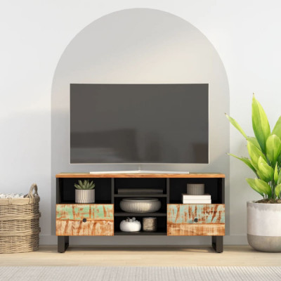 Comoda TV, 100x33x46 cm, lemn masiv reciclat &amp;amp; lemn compozit GartenMobel Dekor foto