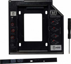 Rack HDD Caddy pentru laptop grosime 9.5mm interfata Sata la Sata foto