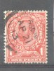Great Britain 1912 King George V 1P red Mi.126 K.15:14 used AM.399, Stampilat
