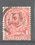 Great Britain 1912 King George V 1P red Mi.126 K.15:14 used AM.399, Stampilat