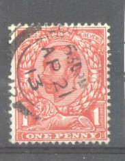 Great Britain 1912 King George V 1P red Mi.126 K.15:14 used AM.399 foto