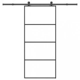 VidaXL Ușă glisantă cu set feronerie, 90x205 cm, sticlă ESG/aluminiu