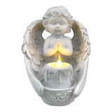 Cumpara ieftin Statueta decorativa in forma de inger cu lumanare, 13 cm, 1733H