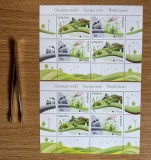 Europa 2016: G&acirc;ndește verde! bloc de 2 serii Tip I si Tip II - LP 2103a si LP 2103b