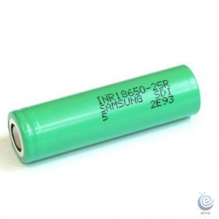 Acumulator industrial Li-ion terminal plat 18650 3.7V 2500mAh 20A Samsung INR18650-25R