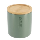 Cutiuță Rotundă Polirășină &ndash; Kaki/Bamboo 9.5&times;11 Cm