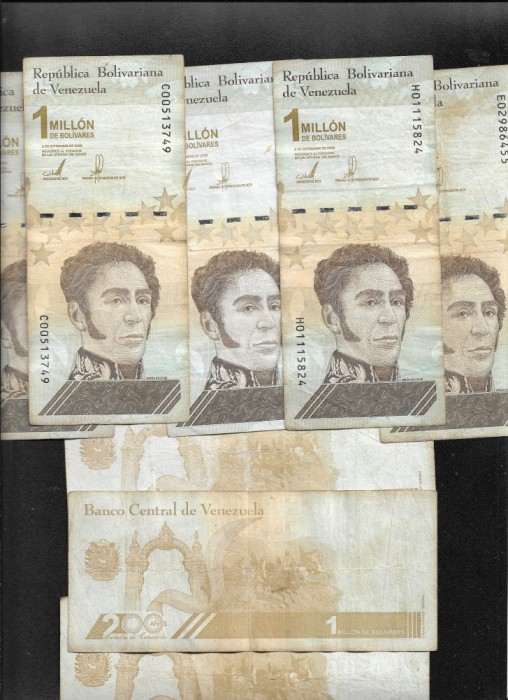 Venezuela 1000000 1.000.000 bolivares bolivari 2020 F-VF pret pe bucata