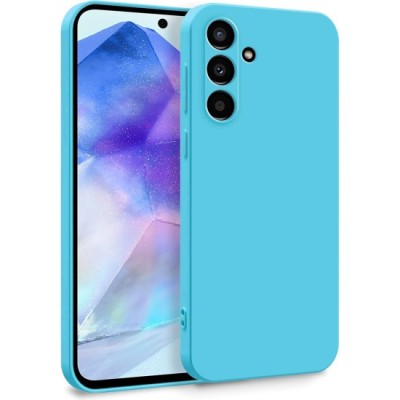 Husa Soft Touch, slim, ALC Mobile, anti soc, compatibila cu Samsung Galaxy A55, Albastru Deschis Tpu foto