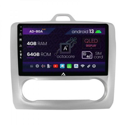 Navigatie Ford Focus MK2 (2004-2011), Clima Automata, Android 13, A-Octacore 4GB RAM + 64GB ROM, 9 Inch - AD-BGA9004+AD-BGRKIT117 foto