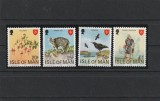 Isle of Man 1978 , Fauna , serie 4 valori dantelate , MNH , Mi.133-136