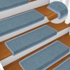 Gossi covorase trepte de scara, 15 buc., albastru, 65x21x4 cm